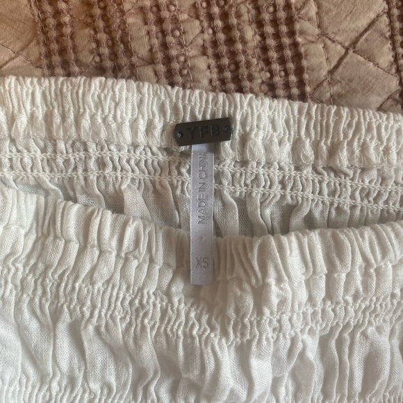 YFB white smocked shoulder top - Picture 5 of 5